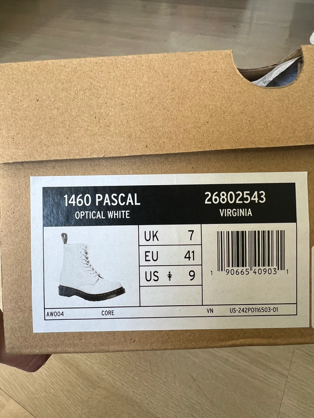 Dr. Martens 1460 Pascal Optical White Leather Boots - photo 5