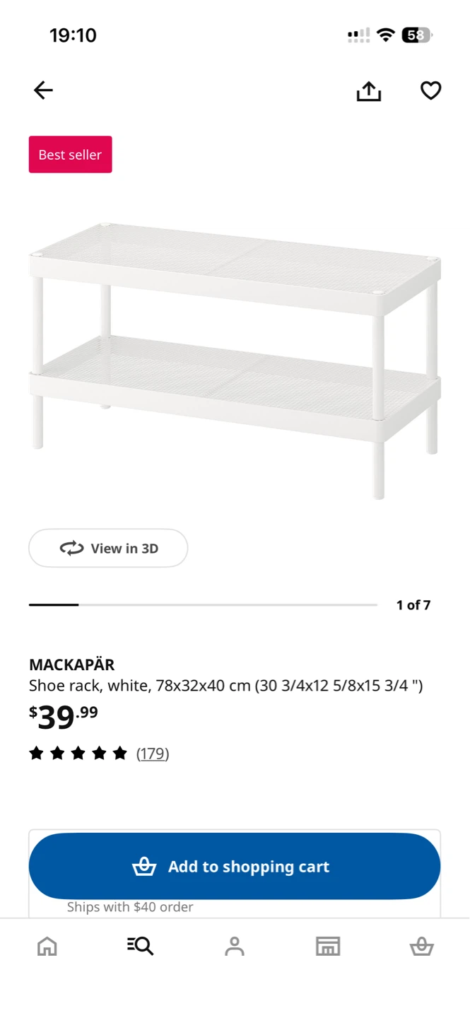 IKEA MACKAPÄR Shoe Rack - White ❤️‍🔥 MOVE OUT SALE
