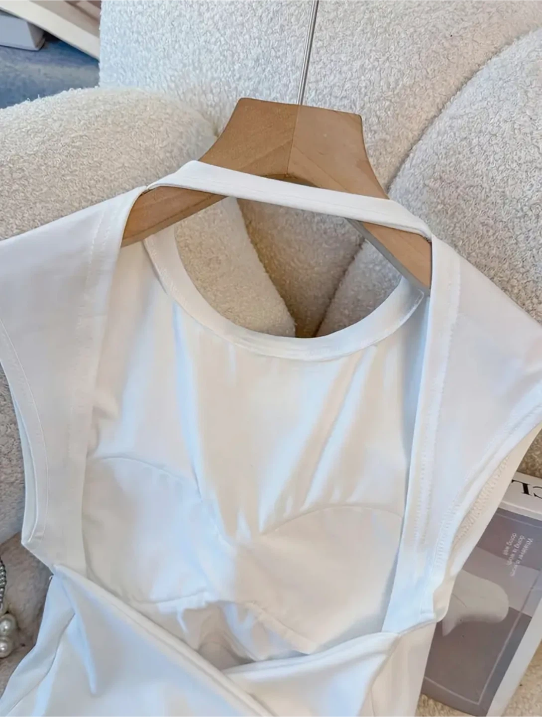 New White Top with Built-in Bra - photo 4