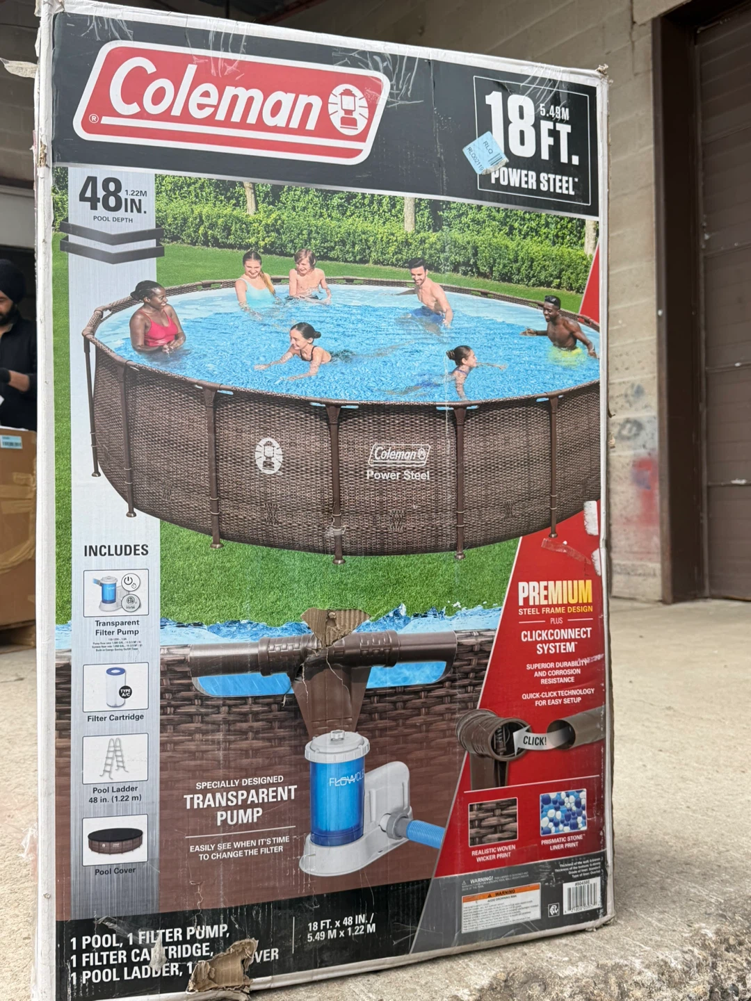 Coleman 18 ft. Power Steel Above Ground Swimming Pool