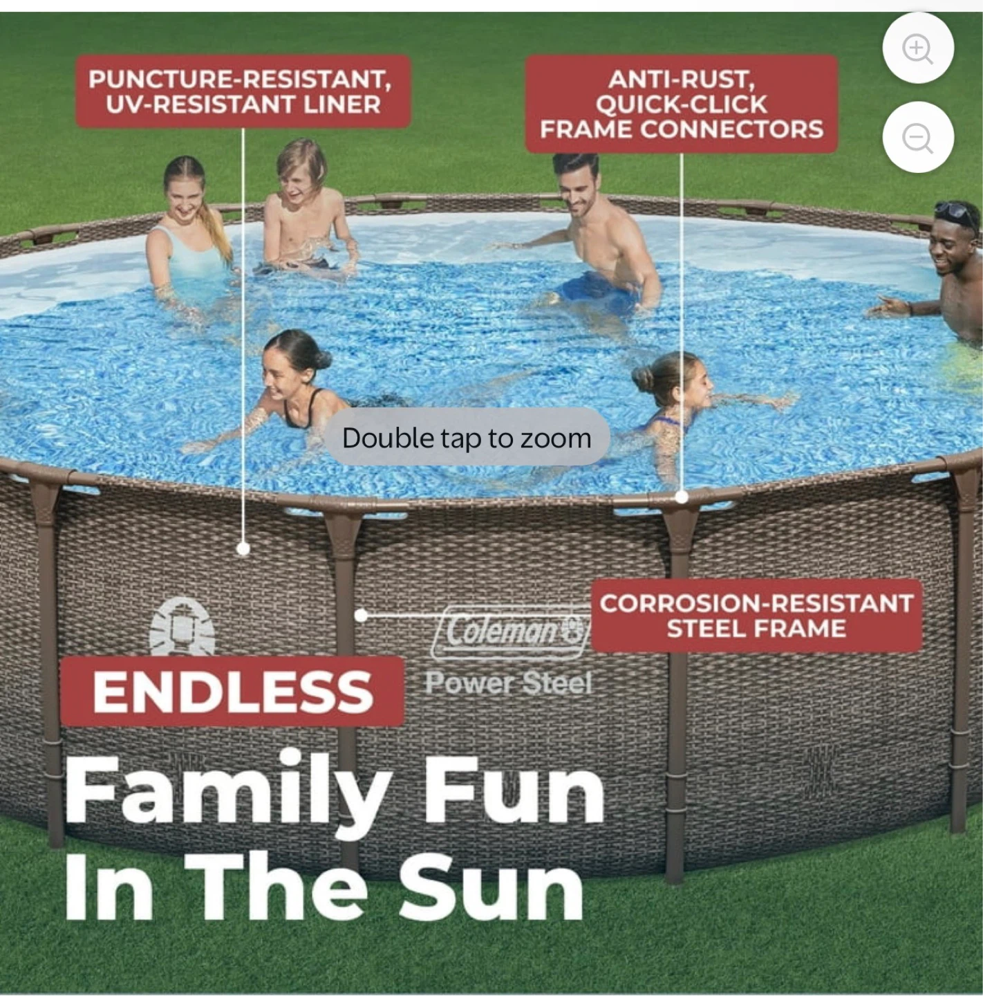 Coleman 18 ft. Power Steel Above Ground Swimming Pool - photo 3