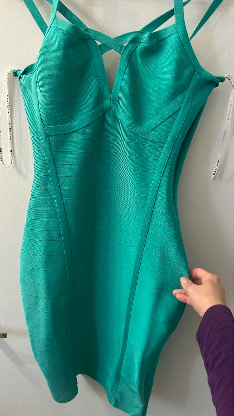 Marciano Bandage Dress M Teal