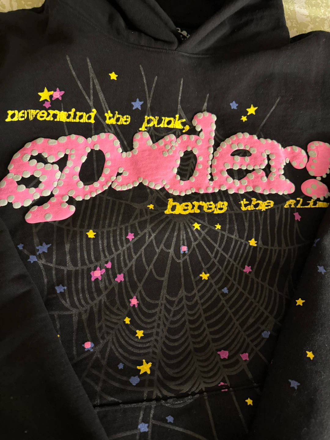BLACK SP5DER V2 WORLDWIDE HOODIE - photo 2