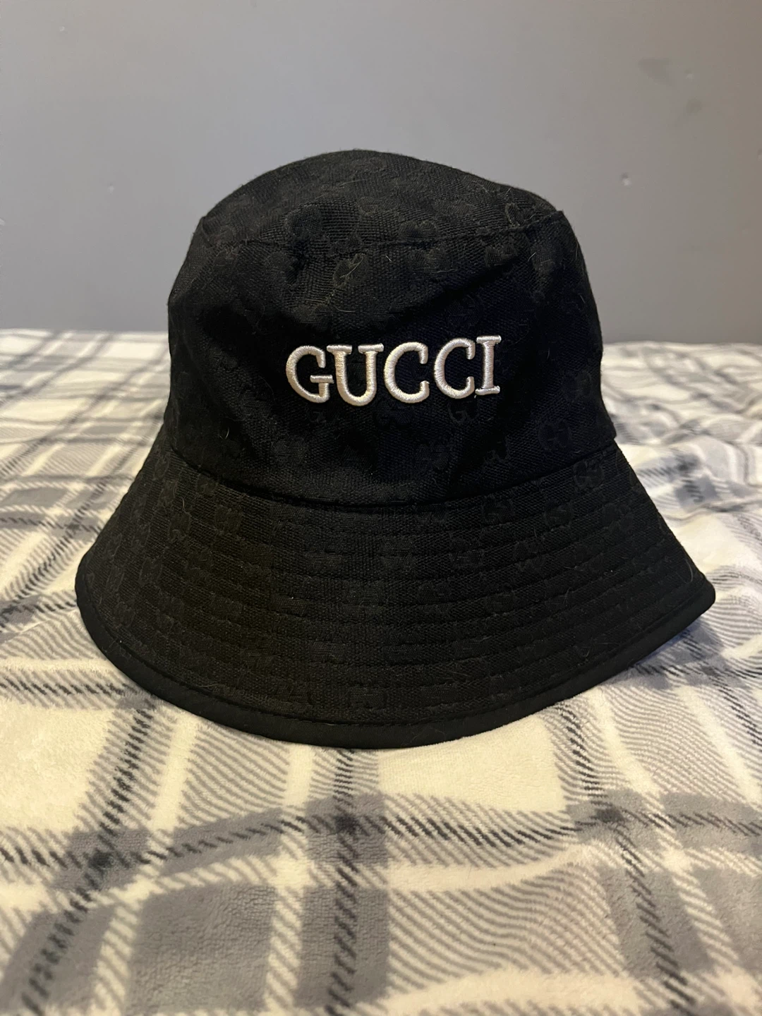 Black Gucci Bucket Hat