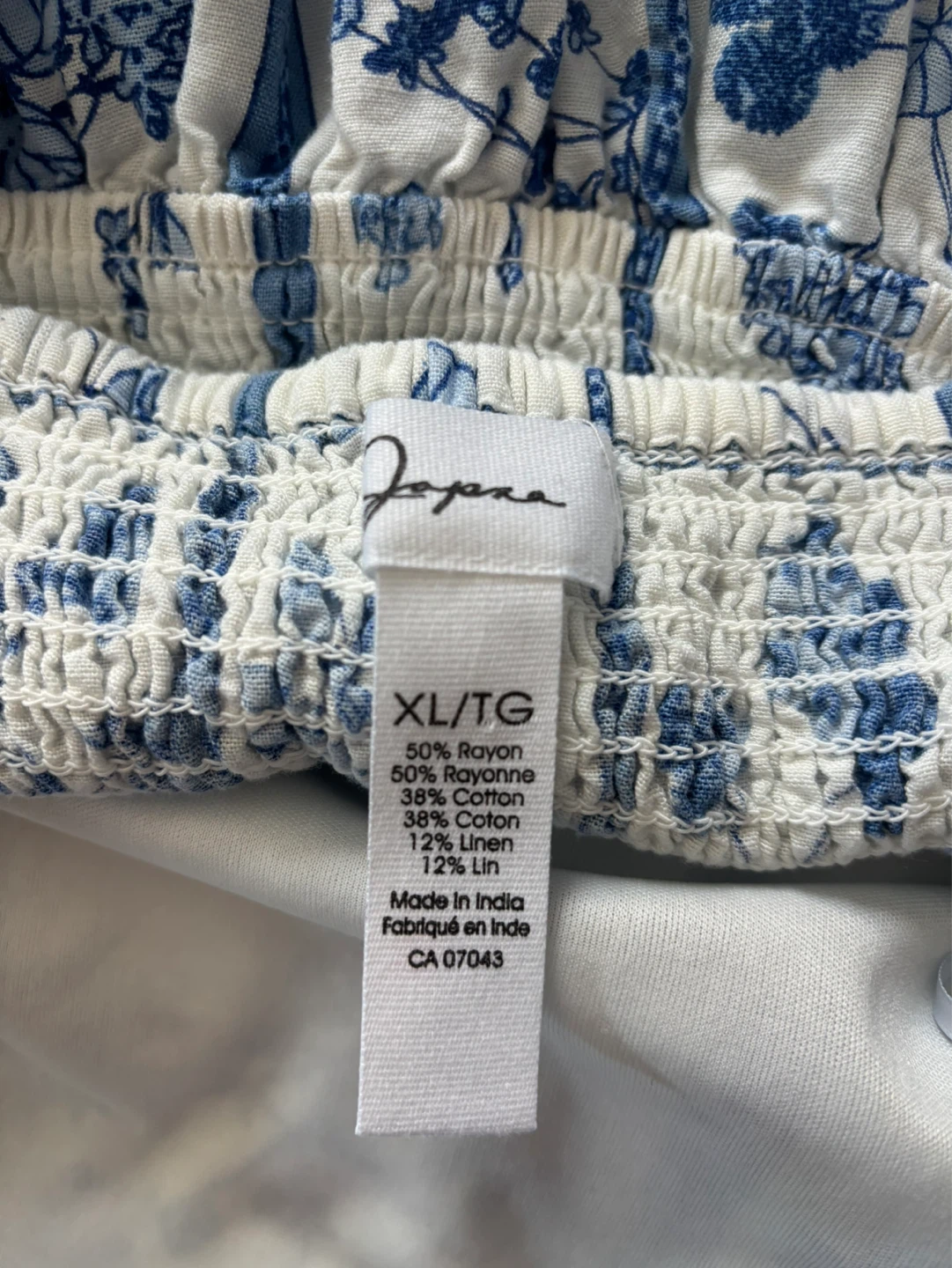 Jopara Floral Jumpsuit XL/TG Blue/White - photo 2