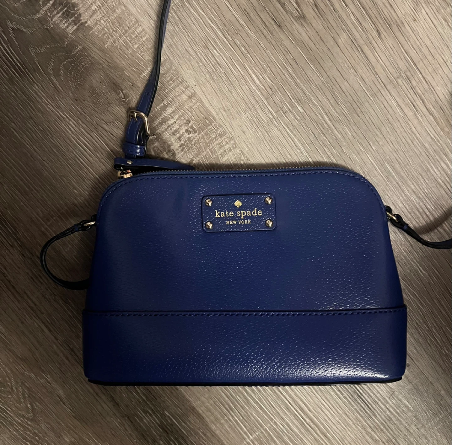 Kate Spade New York Blue Leather Crossbody Bag