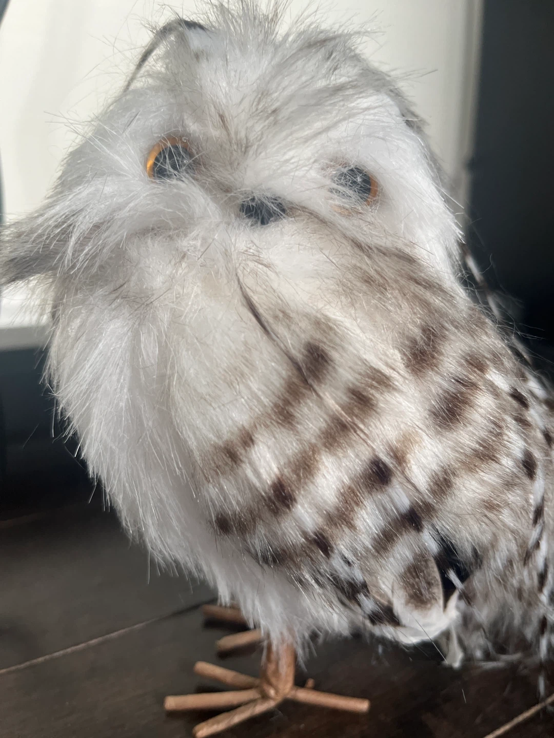 Fluffy Decorative Owl Figurine