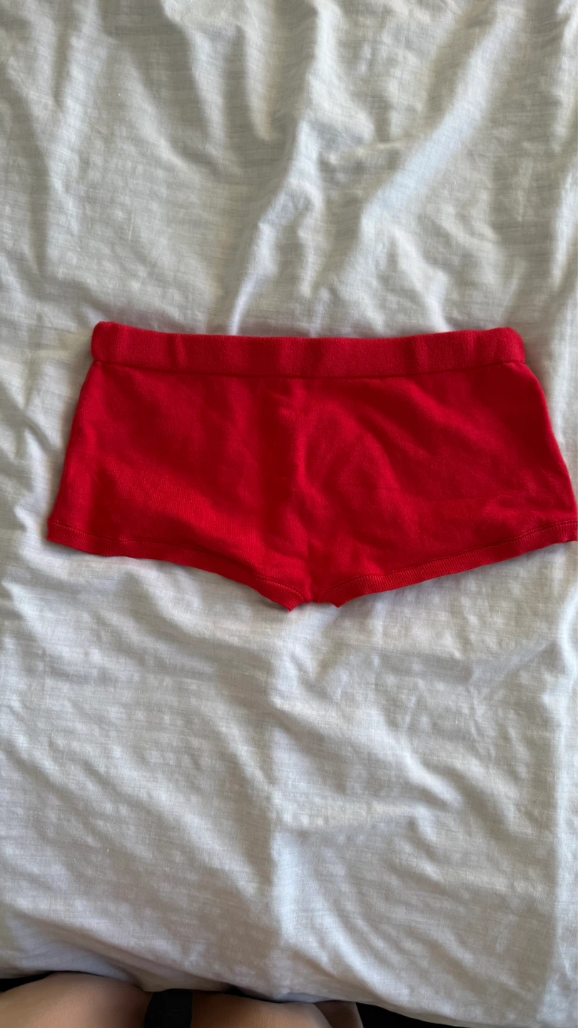 Red Boxer Briefs with Peach Embroidery - photo 2