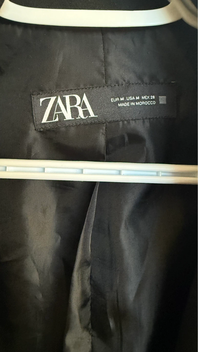 ZARA Black Double-Breasted Blazer - photo 5