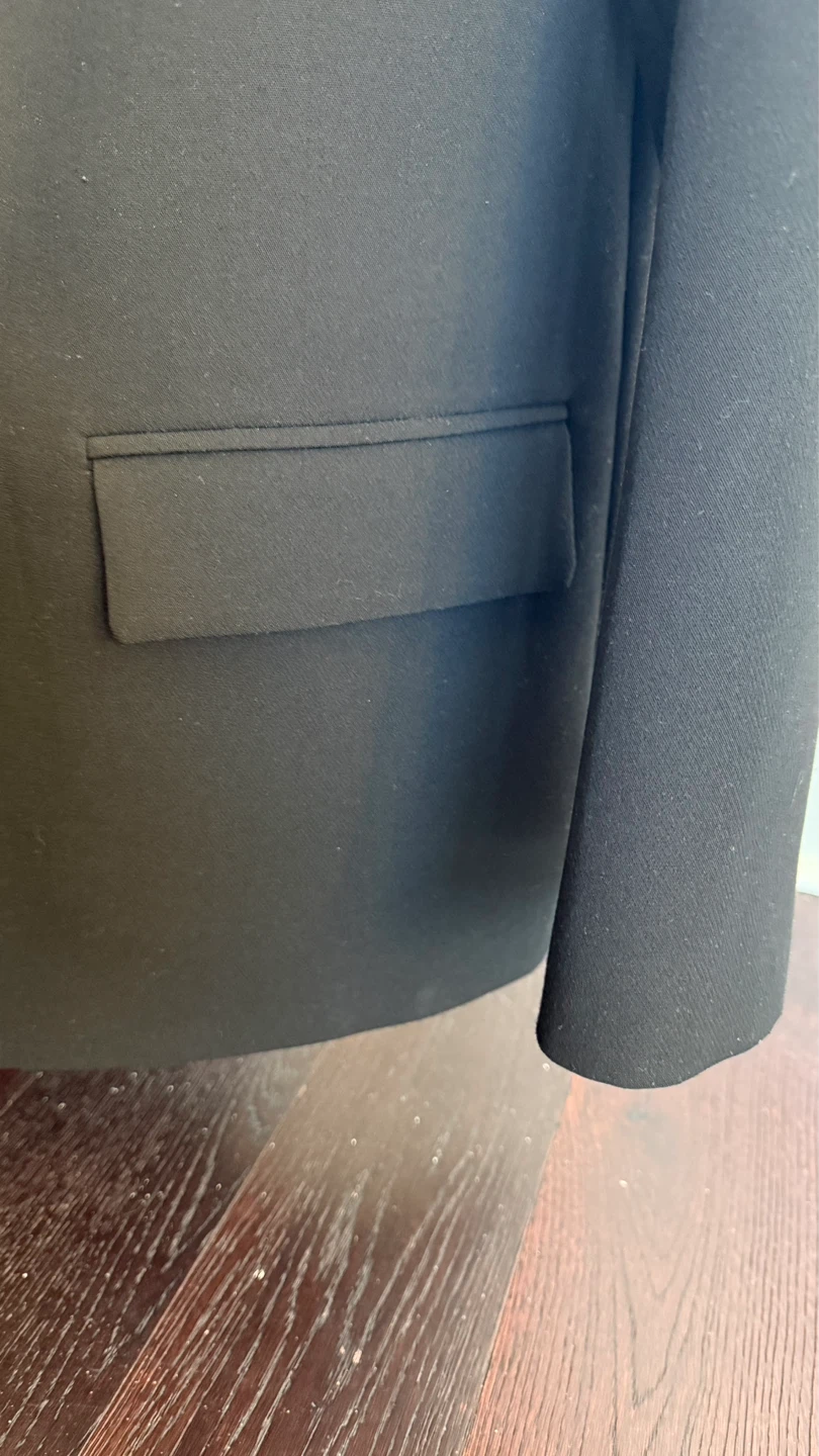 ZARA Black Double-Breasted Blazer - photo 3