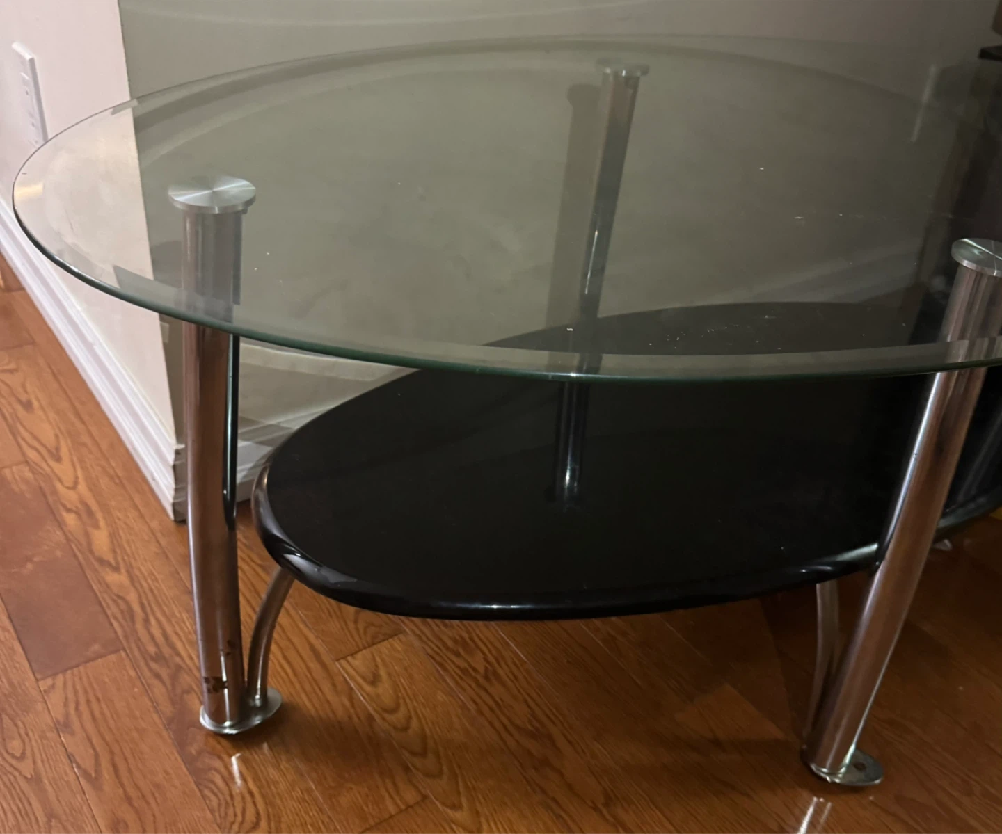 Glass and Chrome Coffee Table Set - photo 3