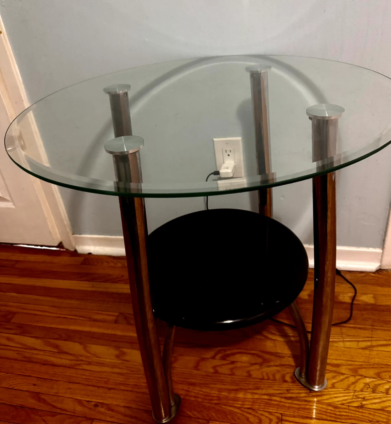 Glass and Chrome Coffee Table Set - photo 4