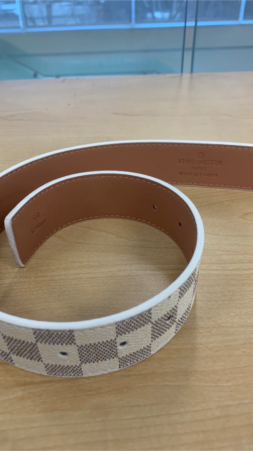 White LV Damier Azur Belt - photo 2