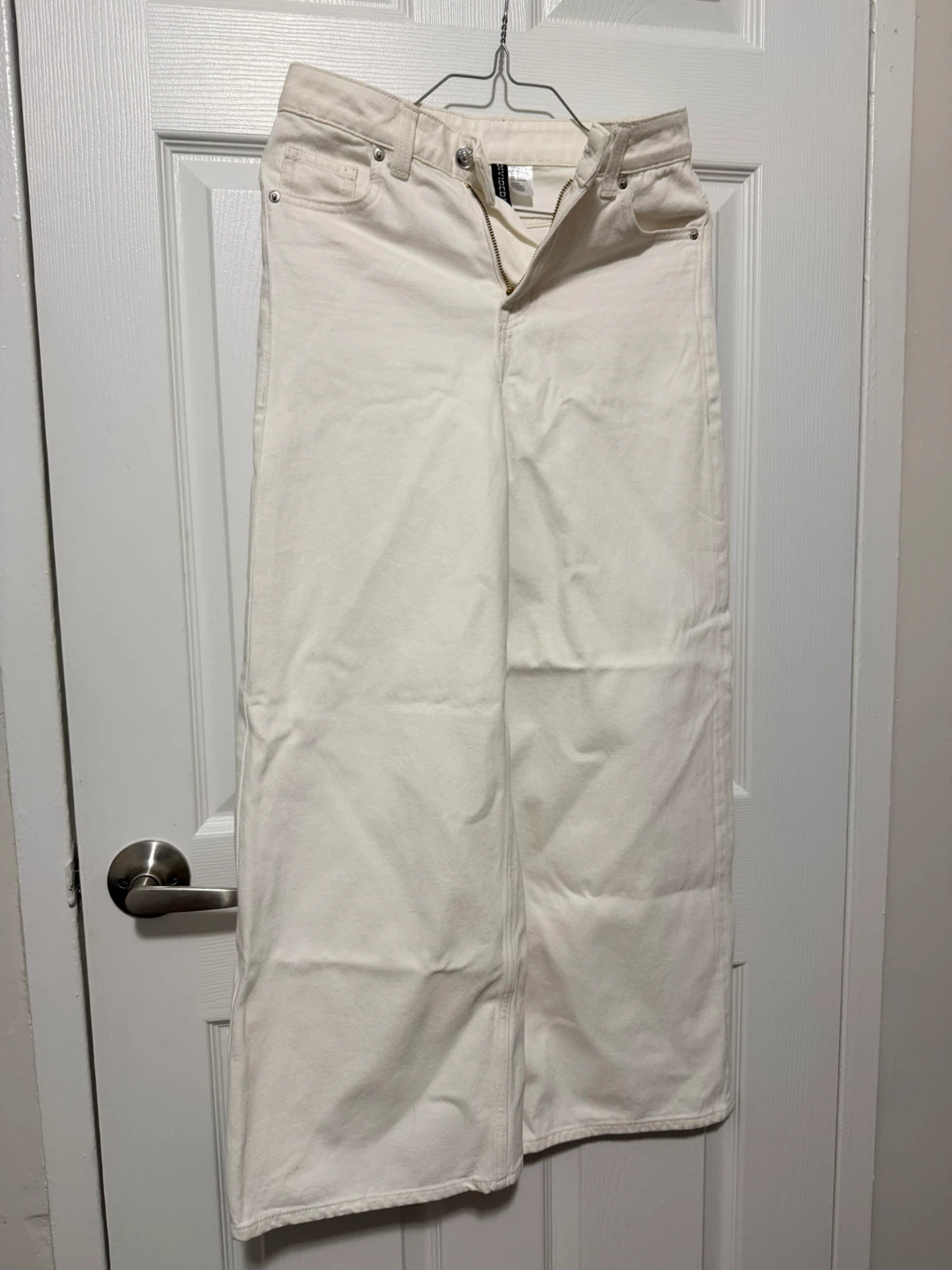 H&M white Wide Leg Jeans Size 0 - photo 3