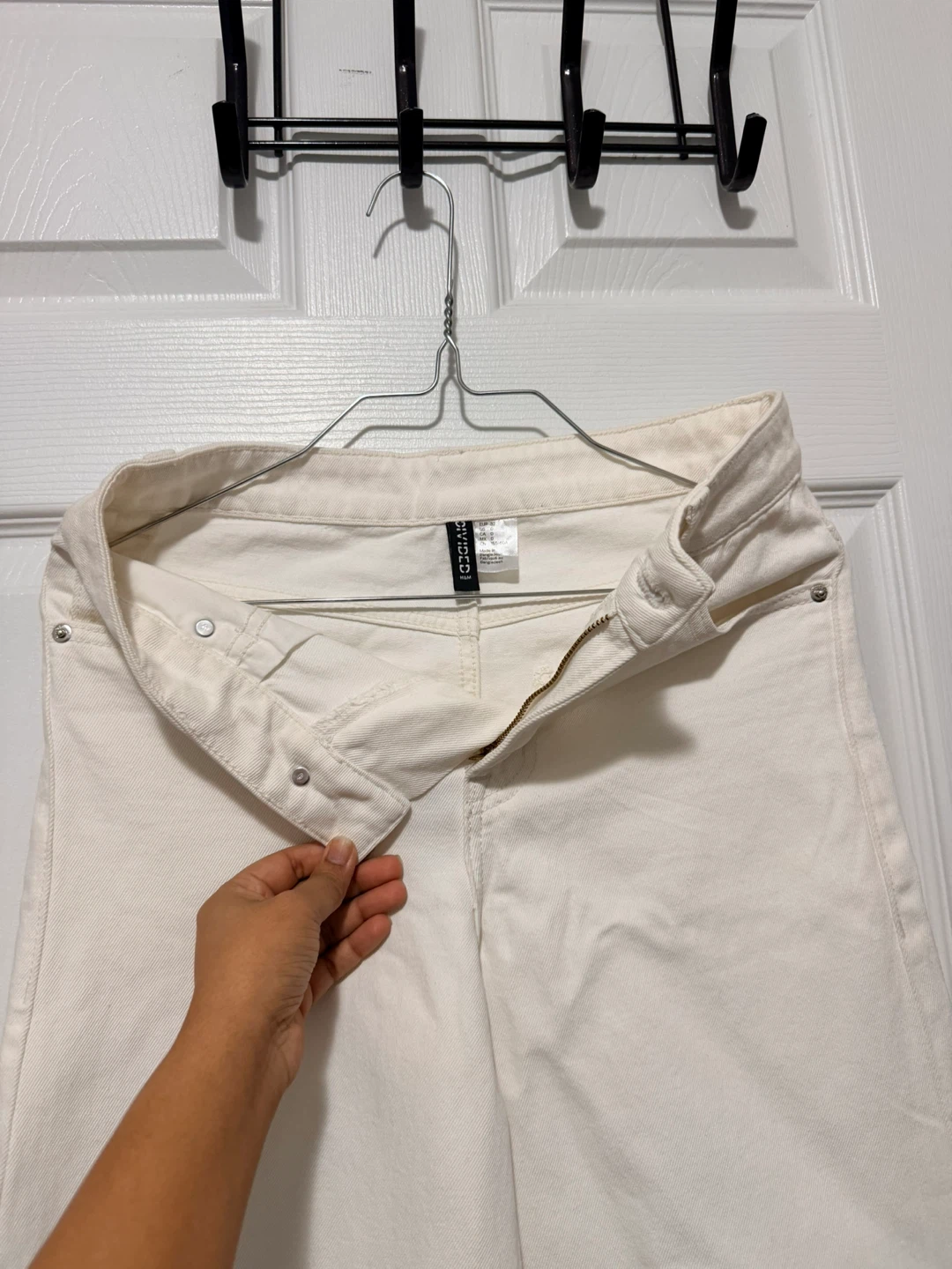H&M white Wide Leg Jeans Size 0 - photo 2