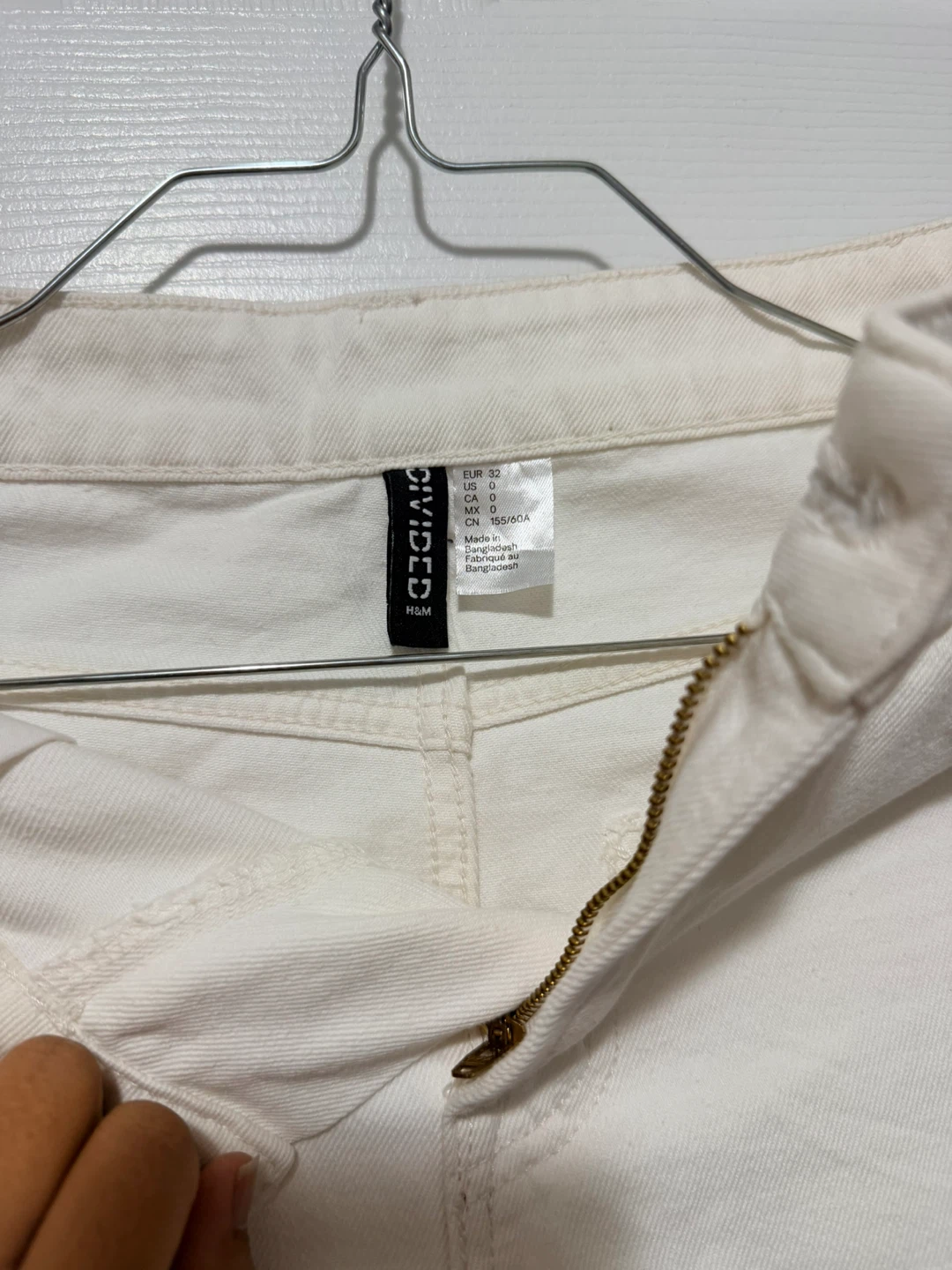 H&M white Wide Leg Jeans Size 0 - photo 4