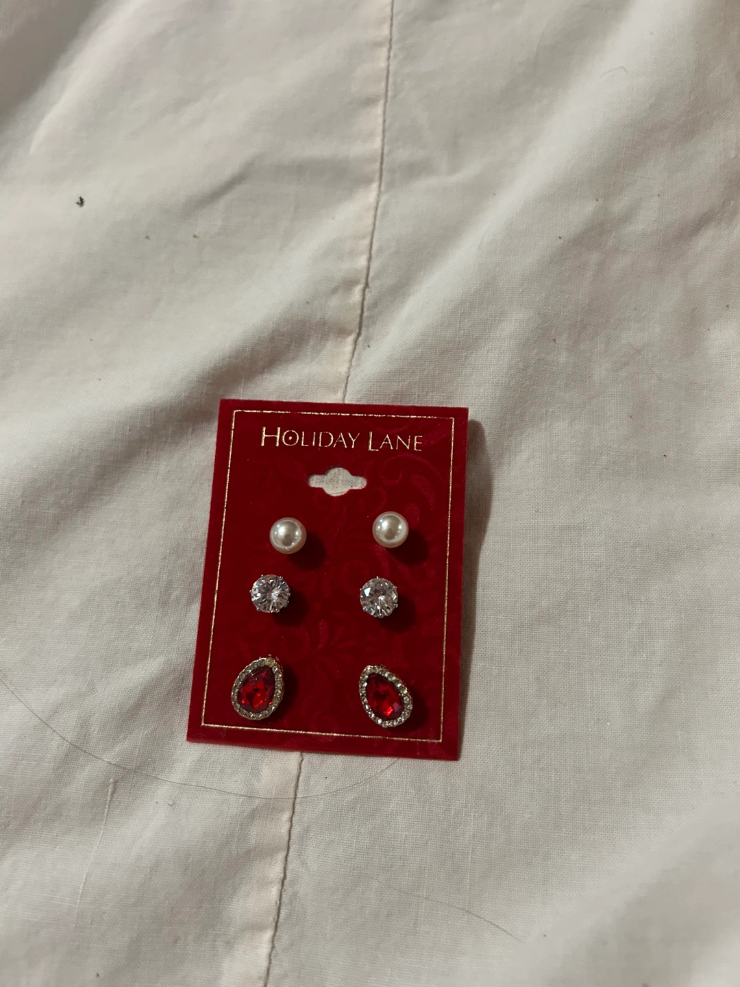 Holiday Lane 3-Pair Earring Set