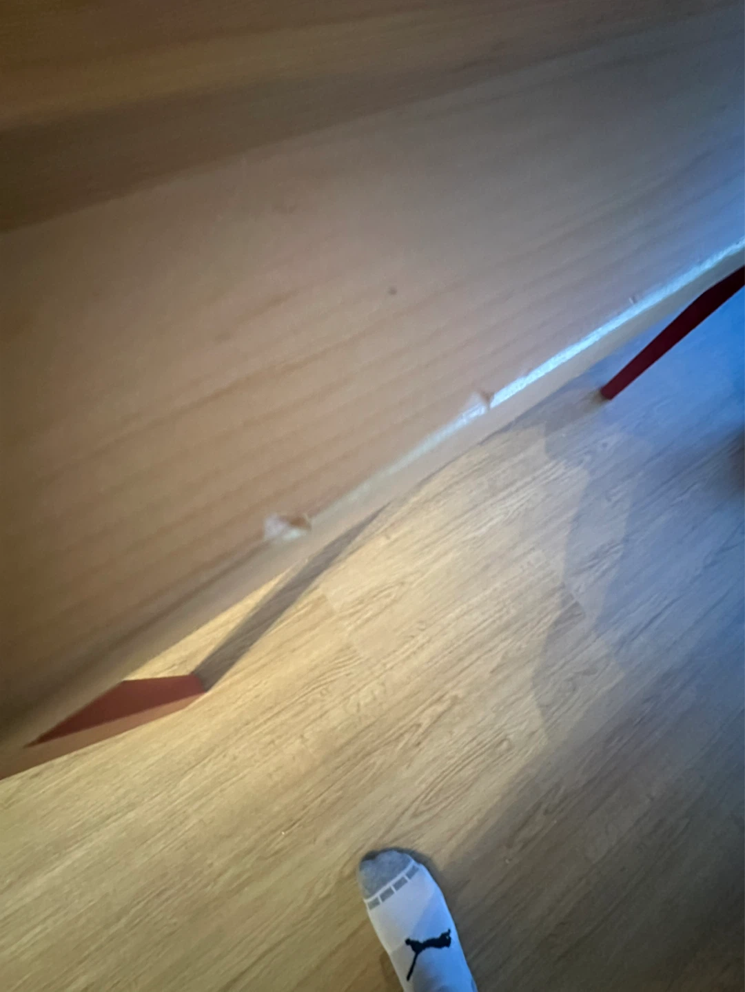 IKEA Wooden Dining Table with Red Legs - photo 4