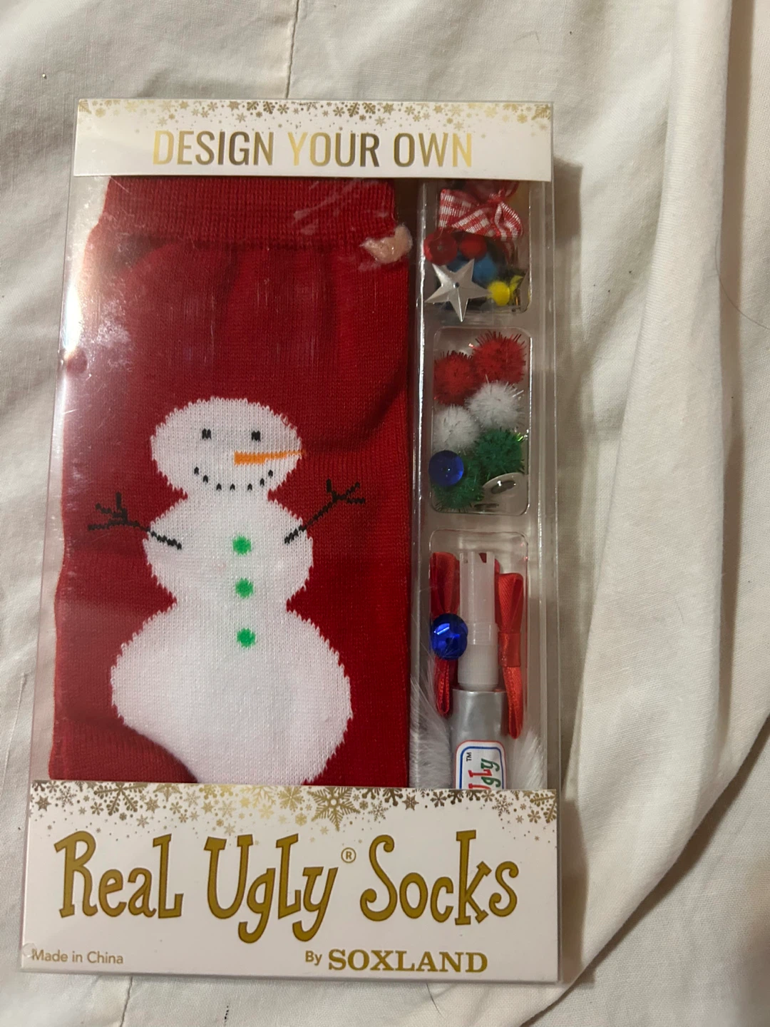 Real Ugly Socks Design Your Own Snowman Sock Kit