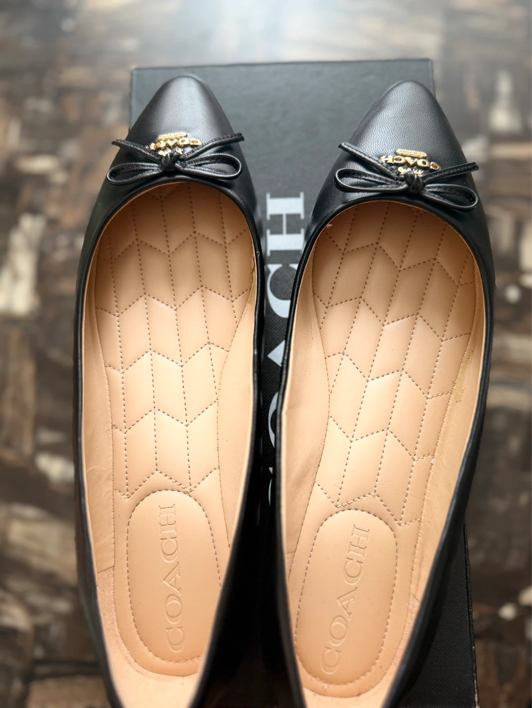 COACH Annabel Leather Ballet Flats Black Size 7.5 - photo 2