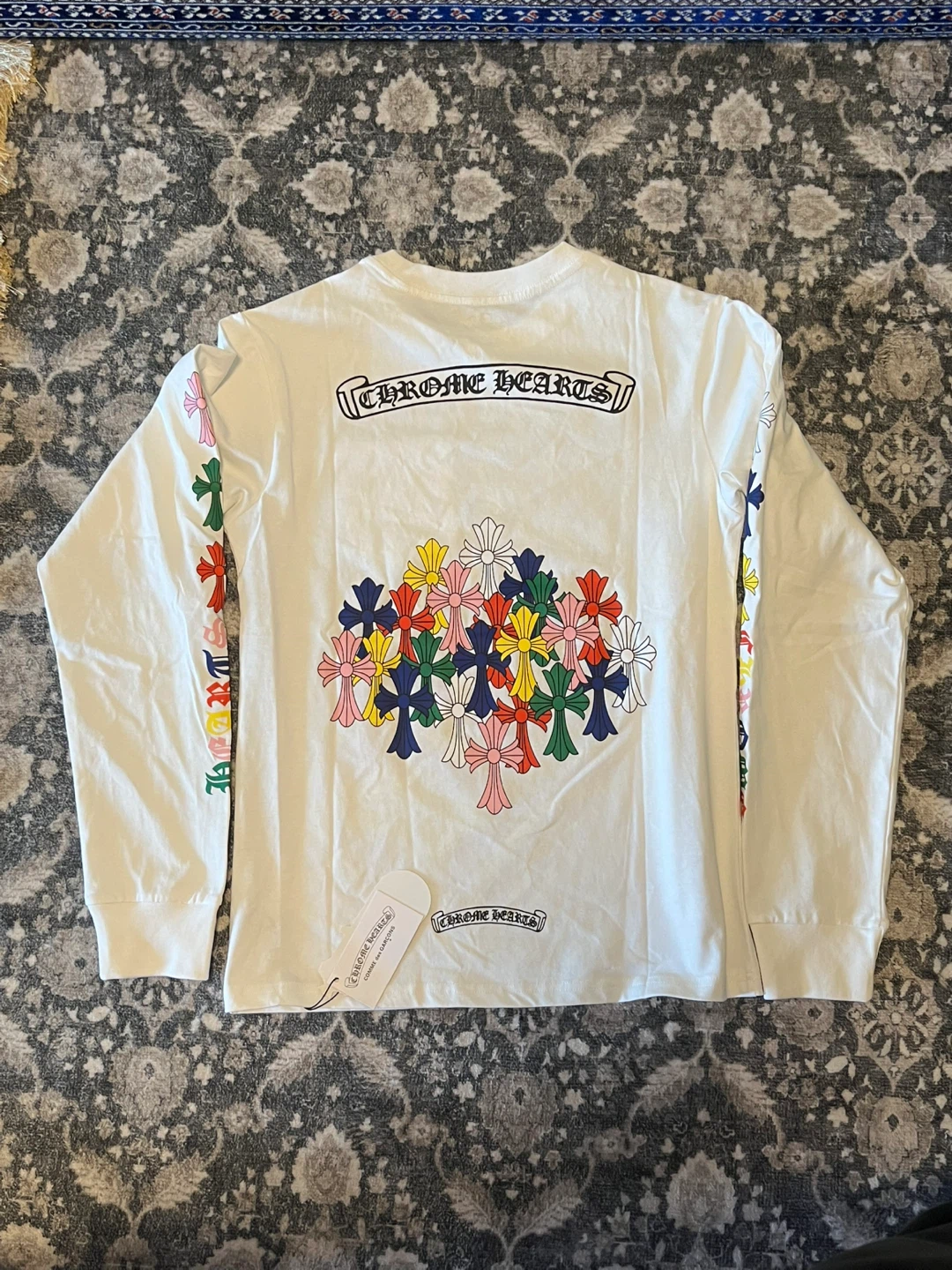 Chrome Hearts Long Sleeve T-Shirt Multicolor Crosses - photo 2