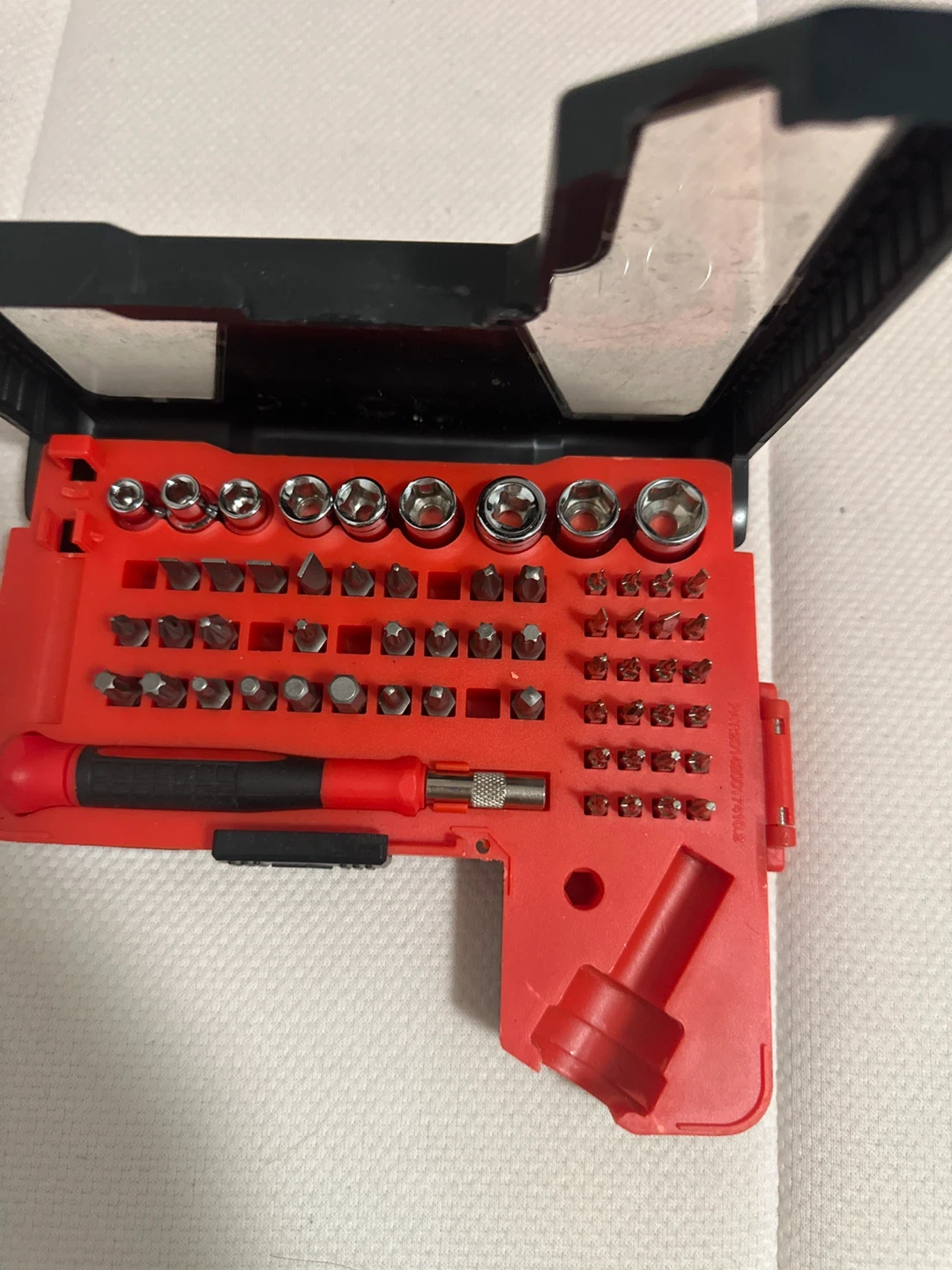 Red Screwdriver and Bit Set