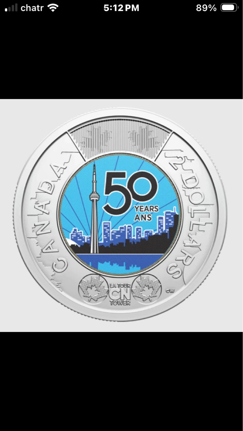 Canada $2 Coin roll 50th Anniversary of the CN Tower - photo 2
