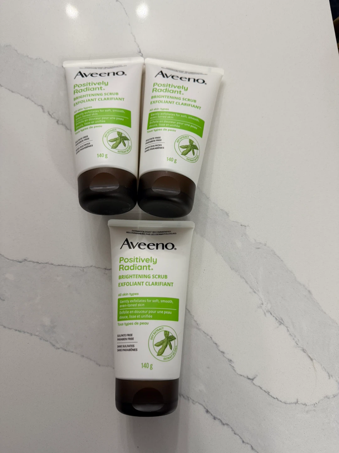 Aveeno Positively Radiant Brightening Scrub (3 x 140g)