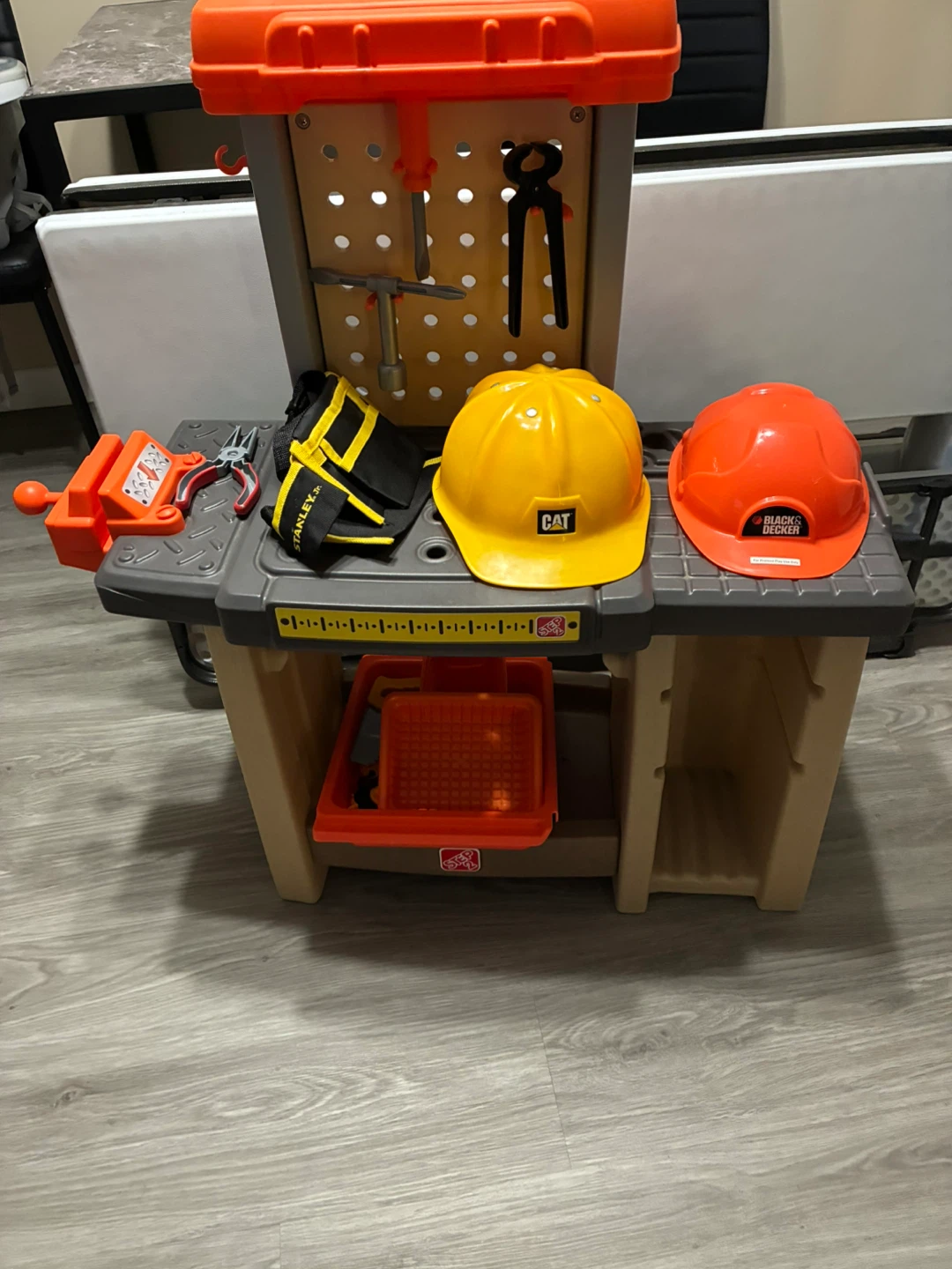 Step2 Kids Toy Workbench with Tools and Helmets