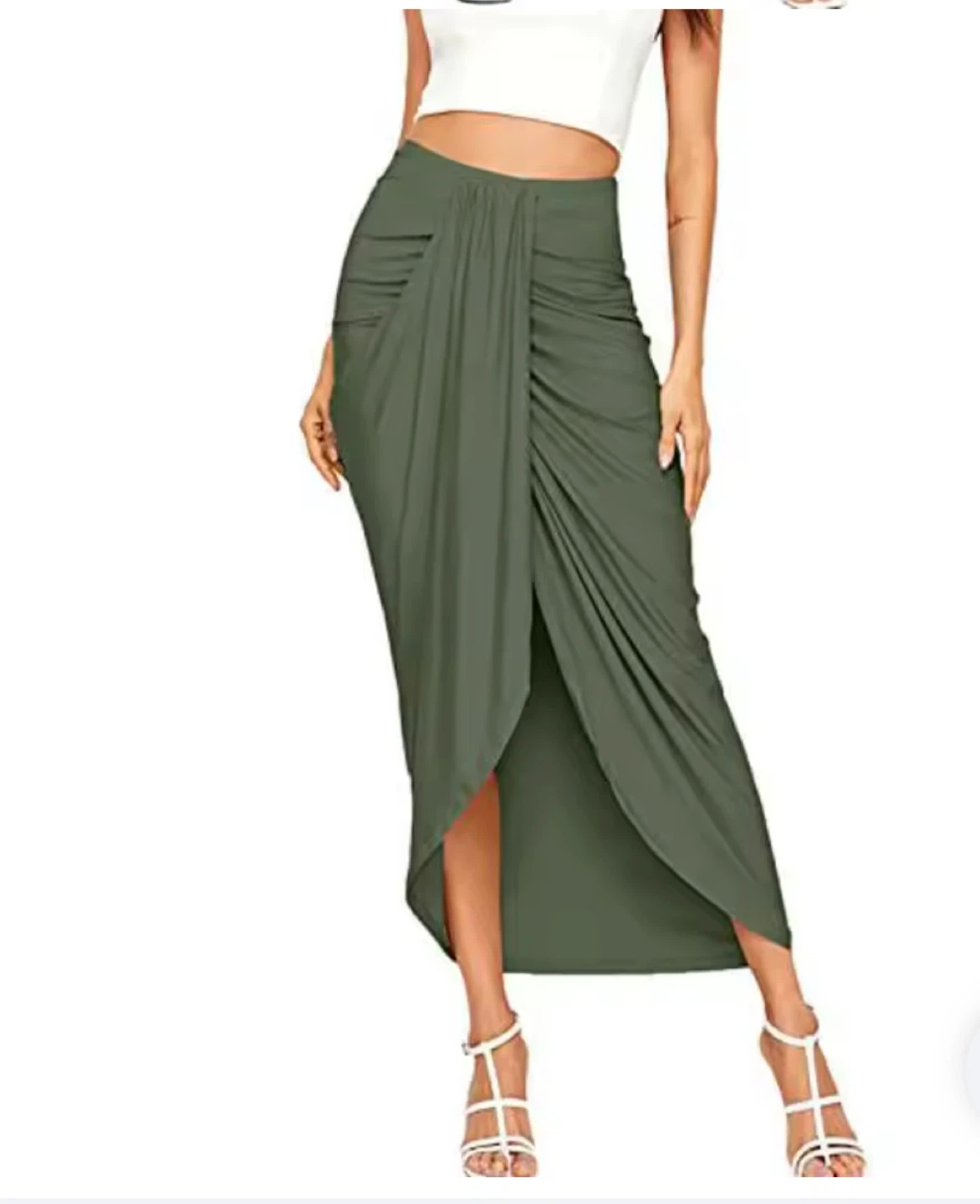 Women's Ruched Wrap Skirt/ Dhoti Skirt Indo Western - photo 3