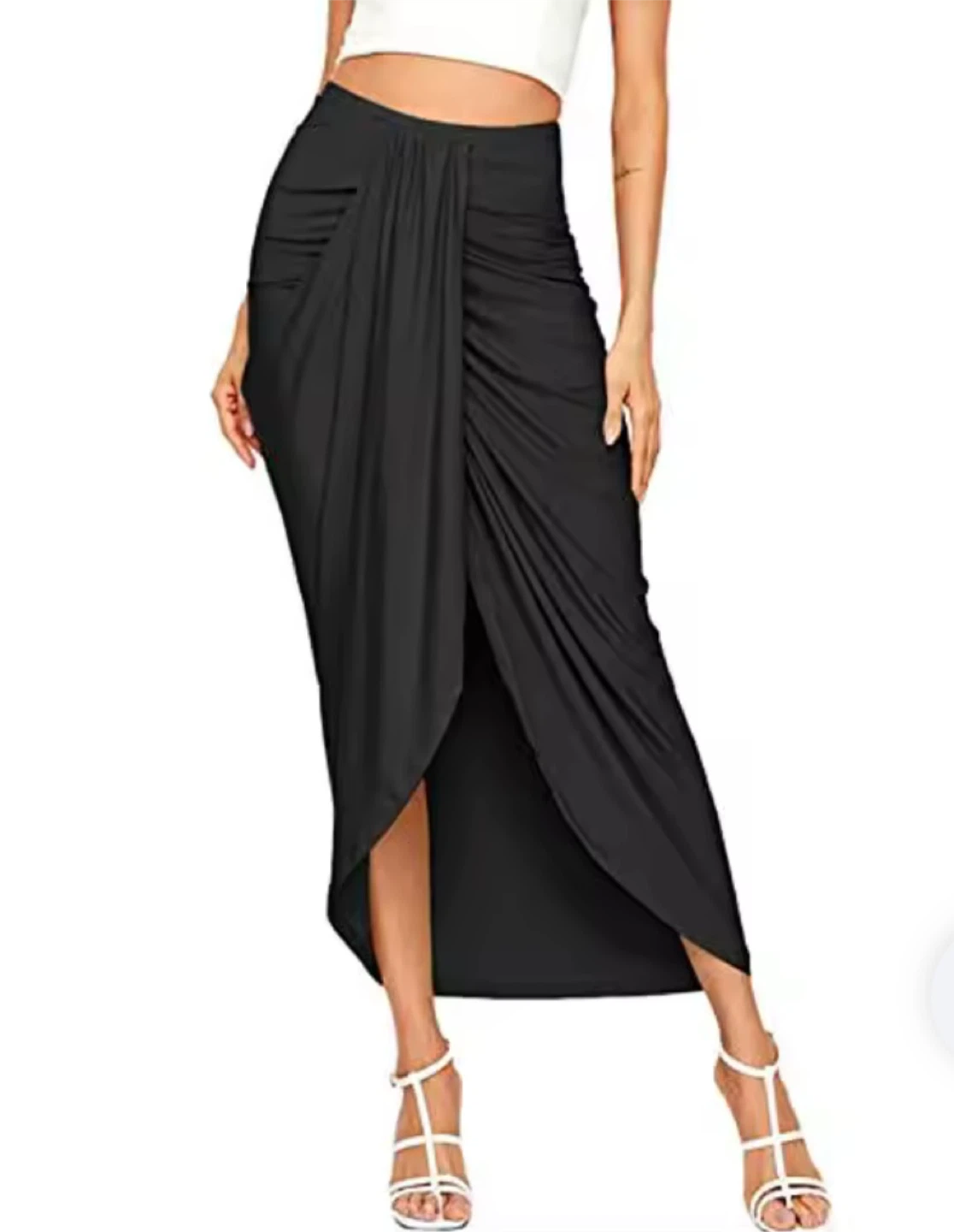 Women's Ruched Wrap Skirt/ Dhoti Skirt Indo Western