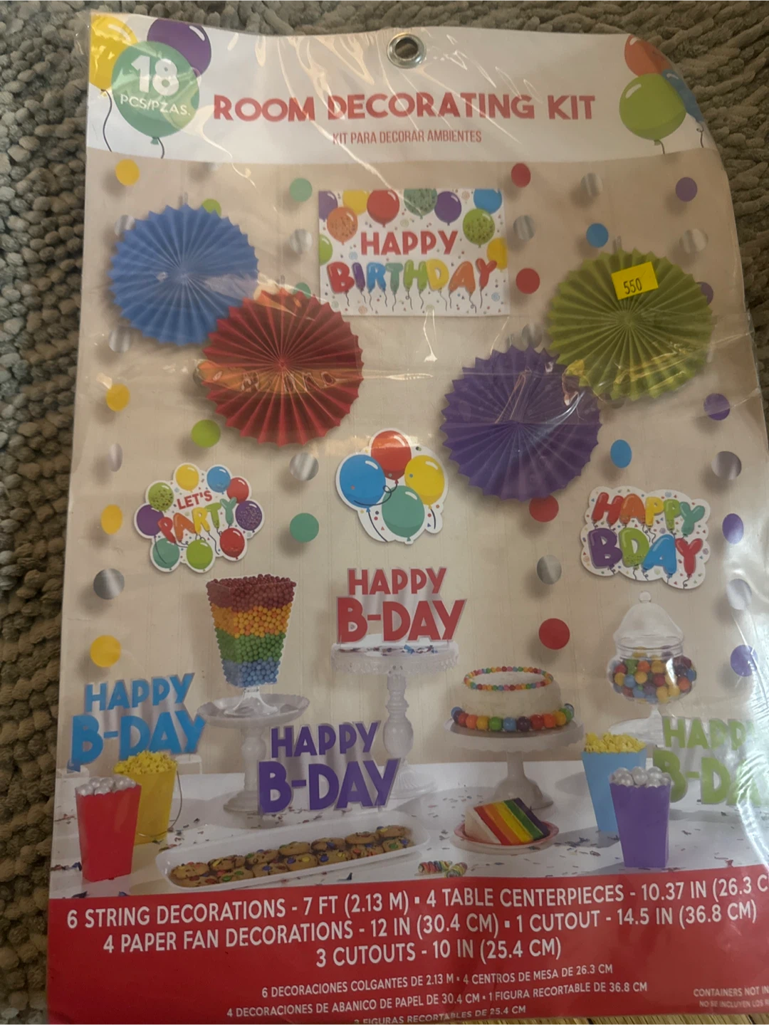 Happy Birthday Room & Table Decorating Kit, 18-pc