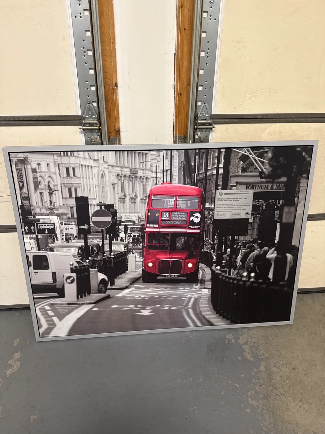 Framed London Double Decker Bus Wall Art