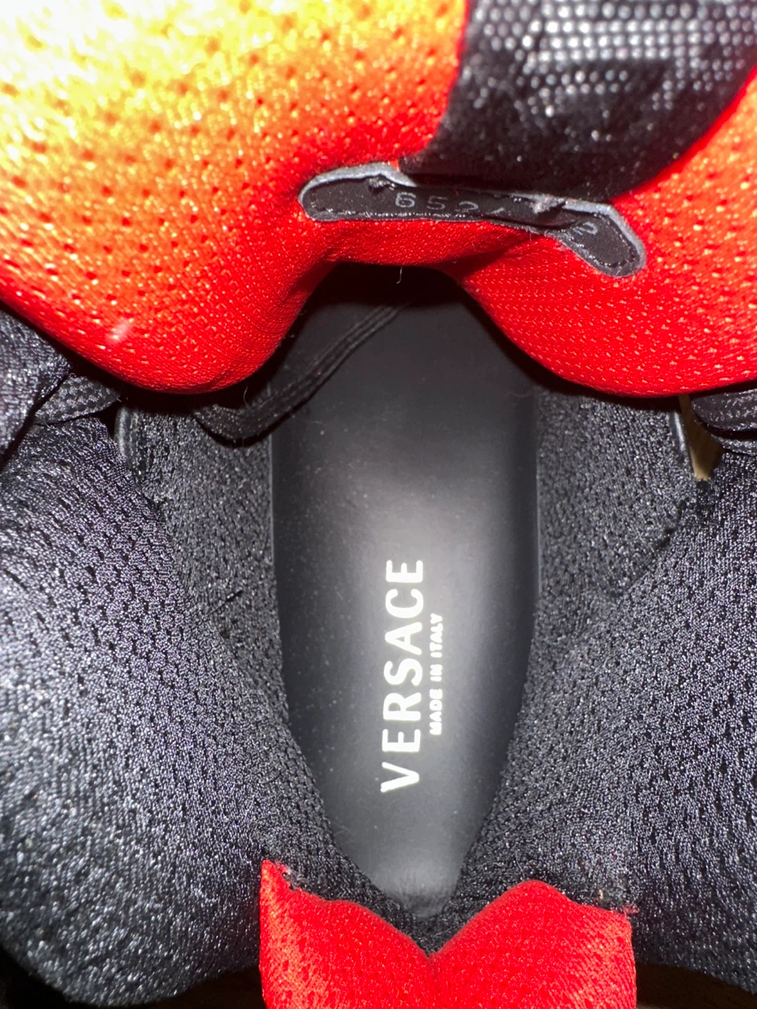 Versace Black & Red High-Top Sneakers - photo 5