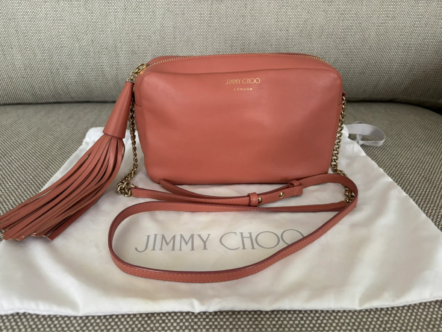 Jimmy Choo Leather Shoulder Bag with Tassel