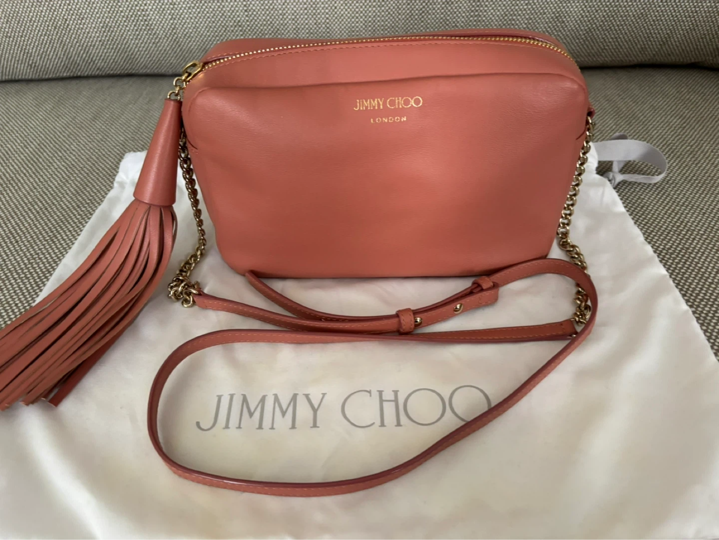 Jimmy Choo Leather Shoulder Bag with Tassel - photo 2