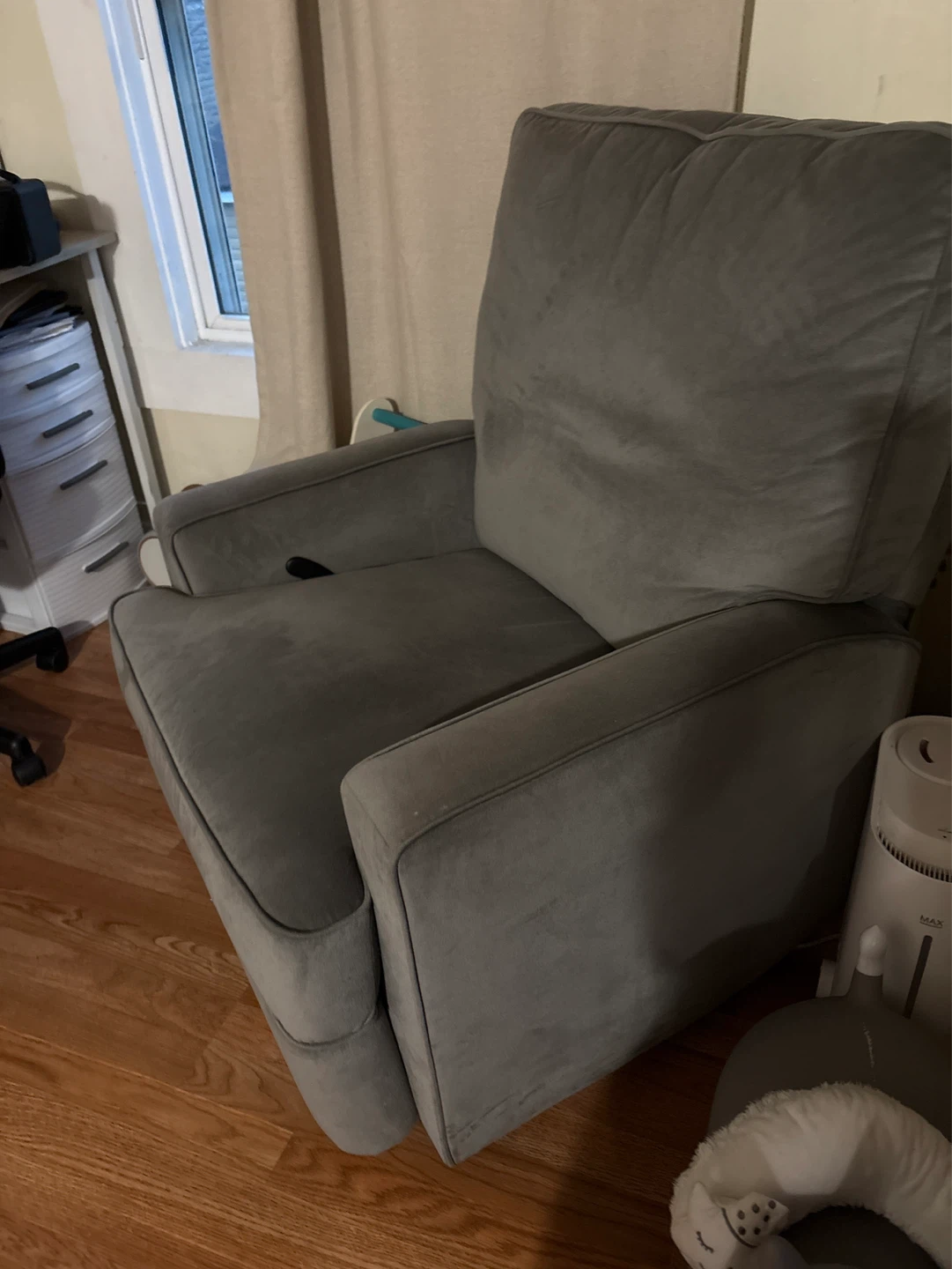 Gray Glider Chair with Ottoman - photo 4