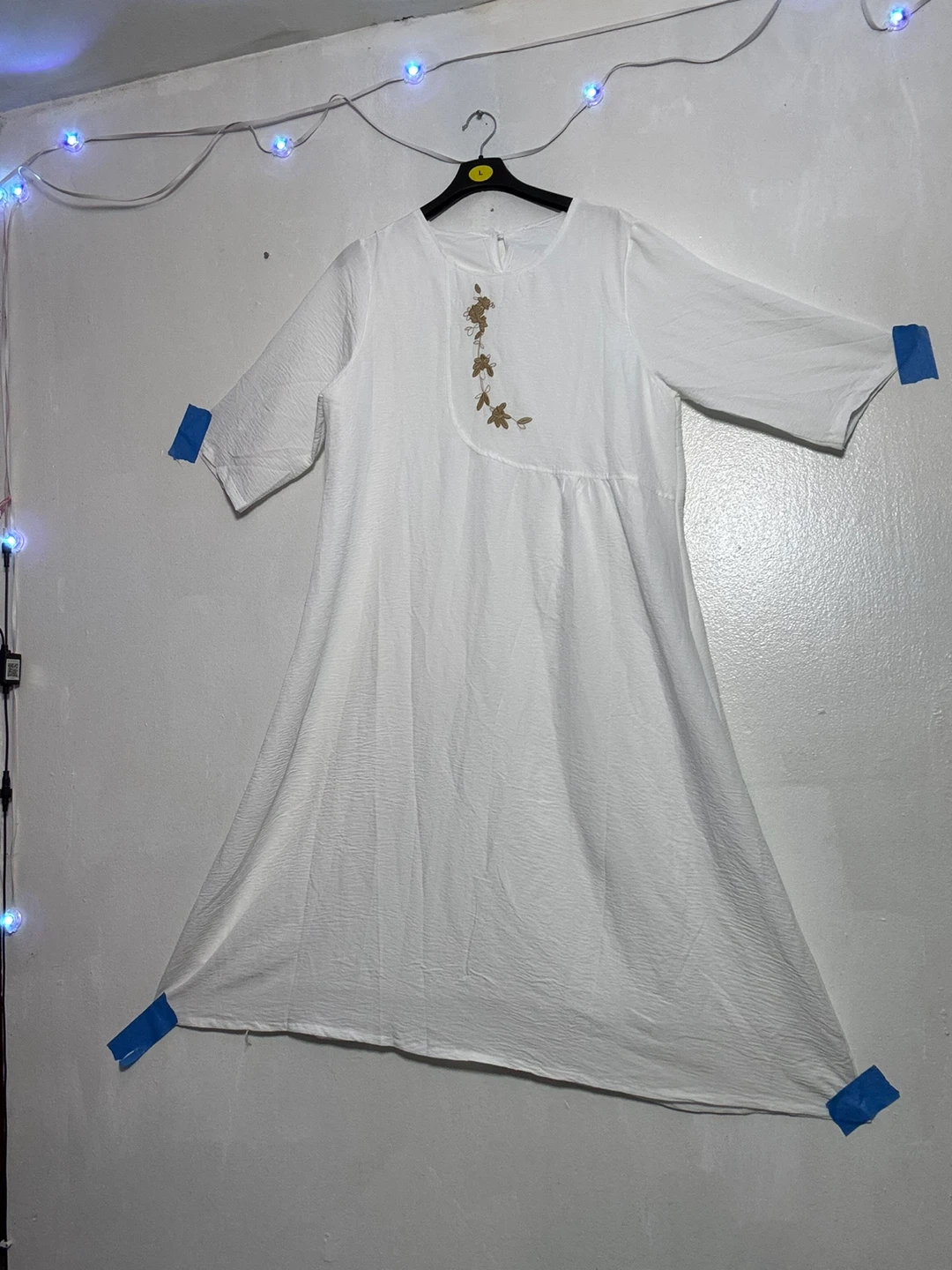 White Embroidered Maxi Dress - photo 5
