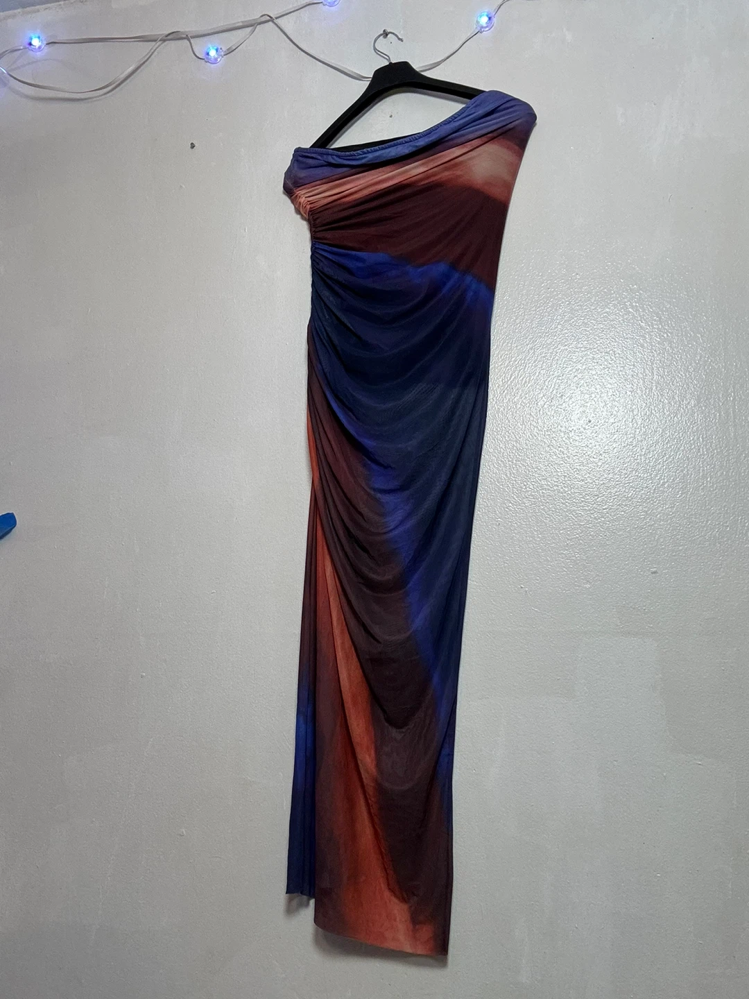 Women's Strapless Ruched Mesh Maxi Dress - photo 5