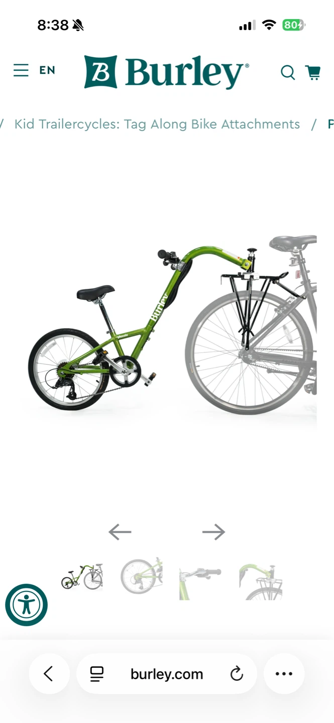 Burley Kid Trailercycle Tag Along Bike Attachment