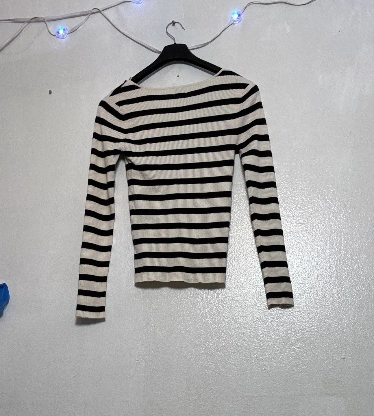 A New Day Black & White Striped Long Sleeve Sweater - Size M - photo 5