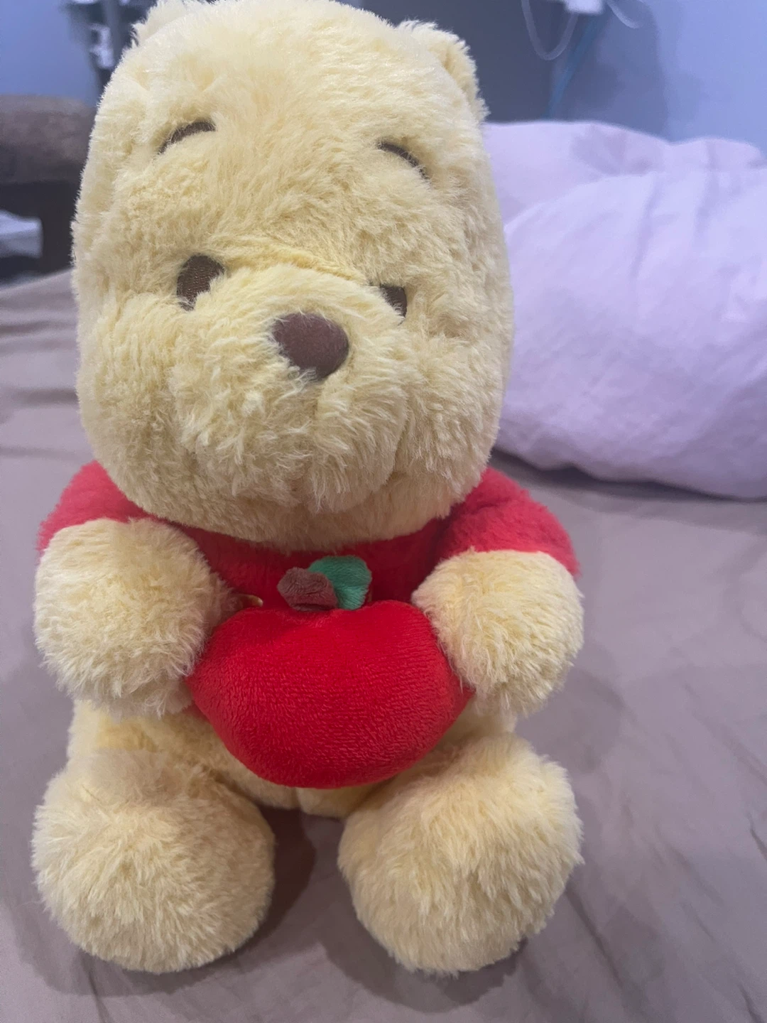 Winnie the Pooh Plush with Apple