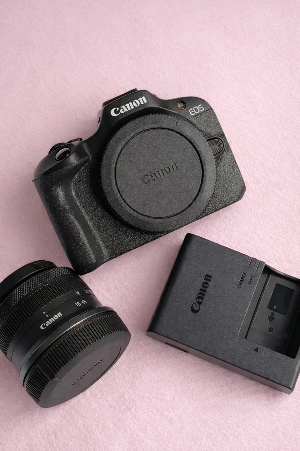 Canon EOS Camera with 18-45mm Lens and Charger