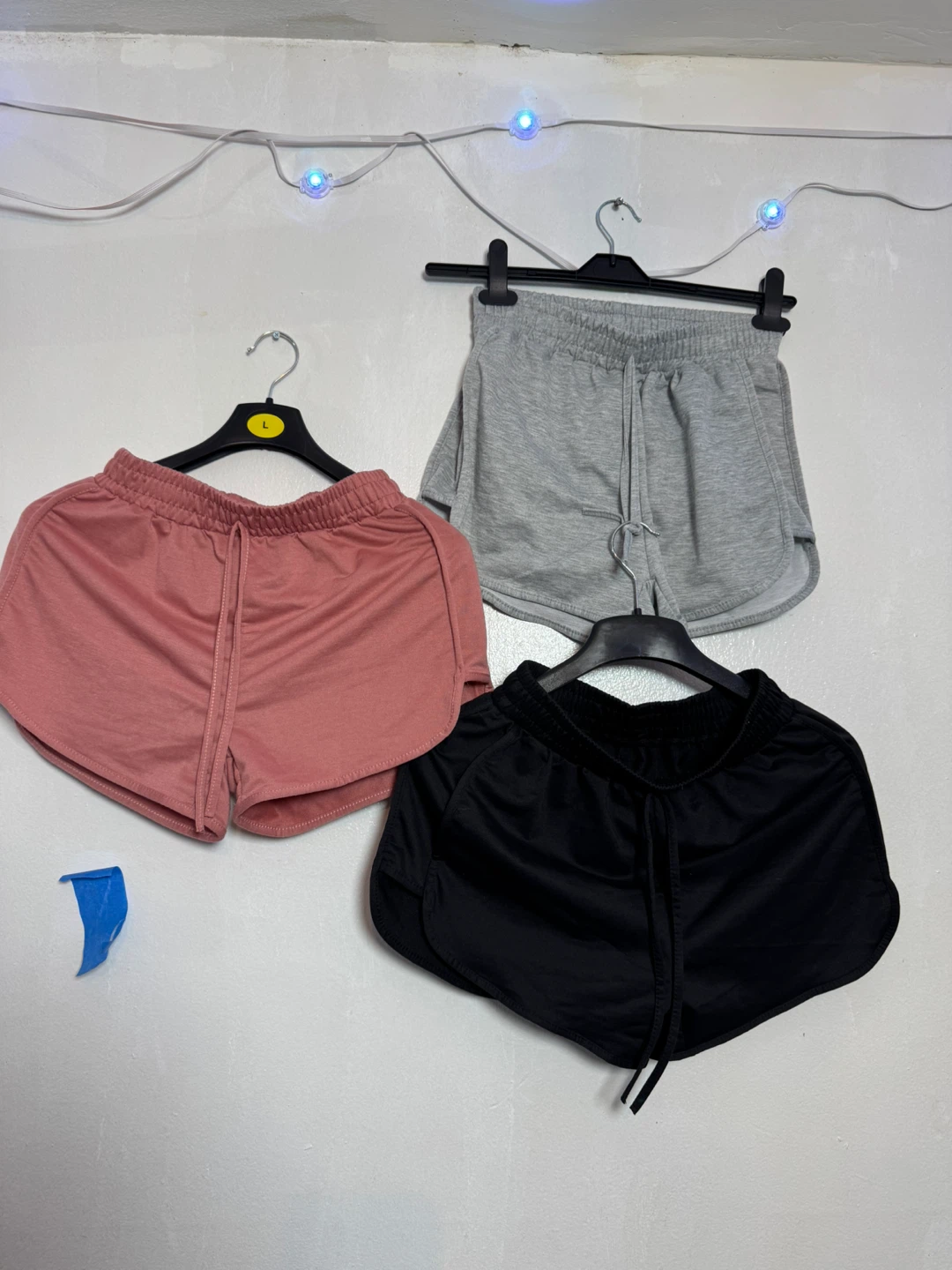 Bundle of 3 Women's Athletic Shorts (Pink, Grey, Black)