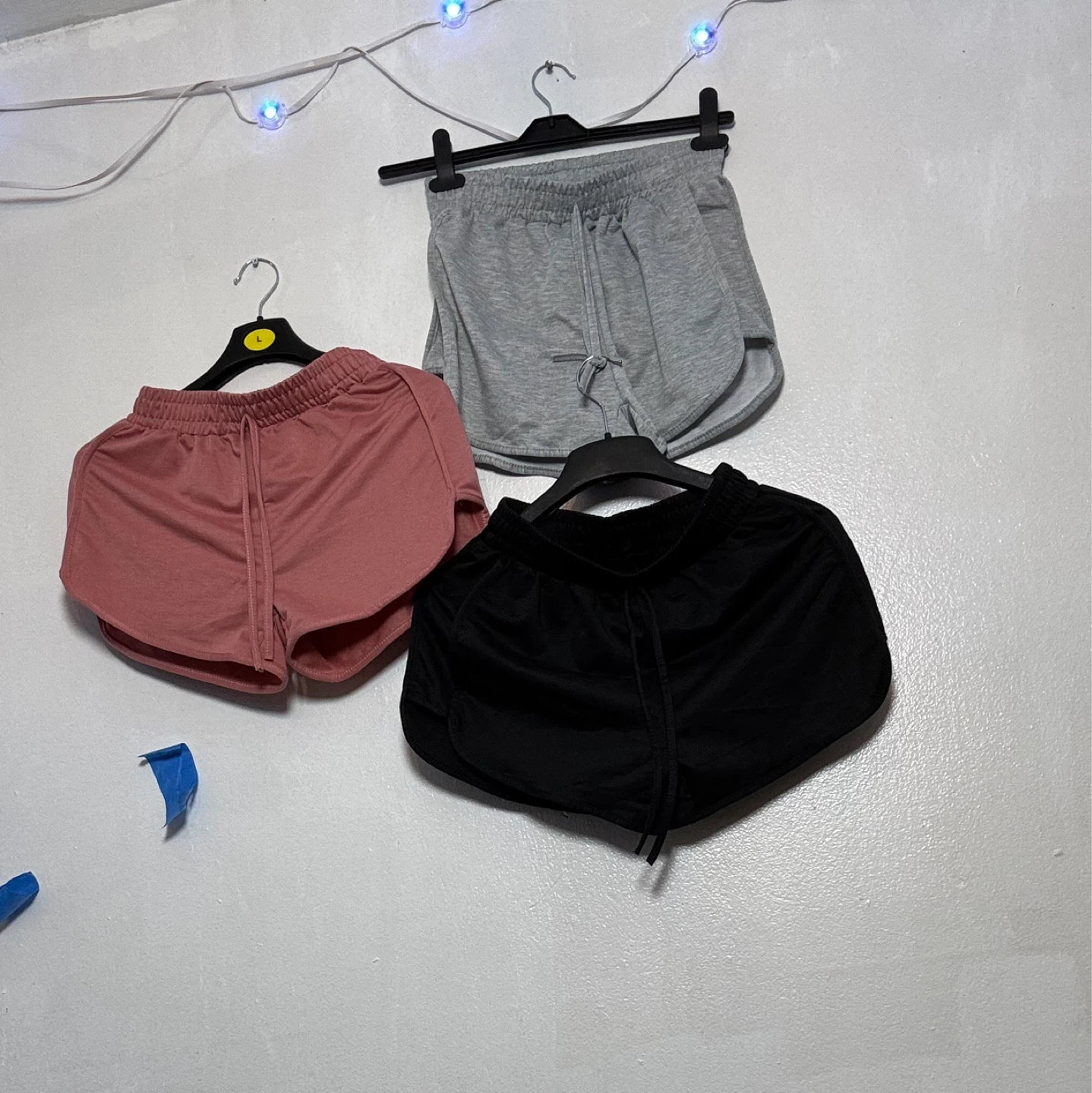 Bundle of 3 Women's Athletic Shorts (Pink, Grey, Black) - photo 2