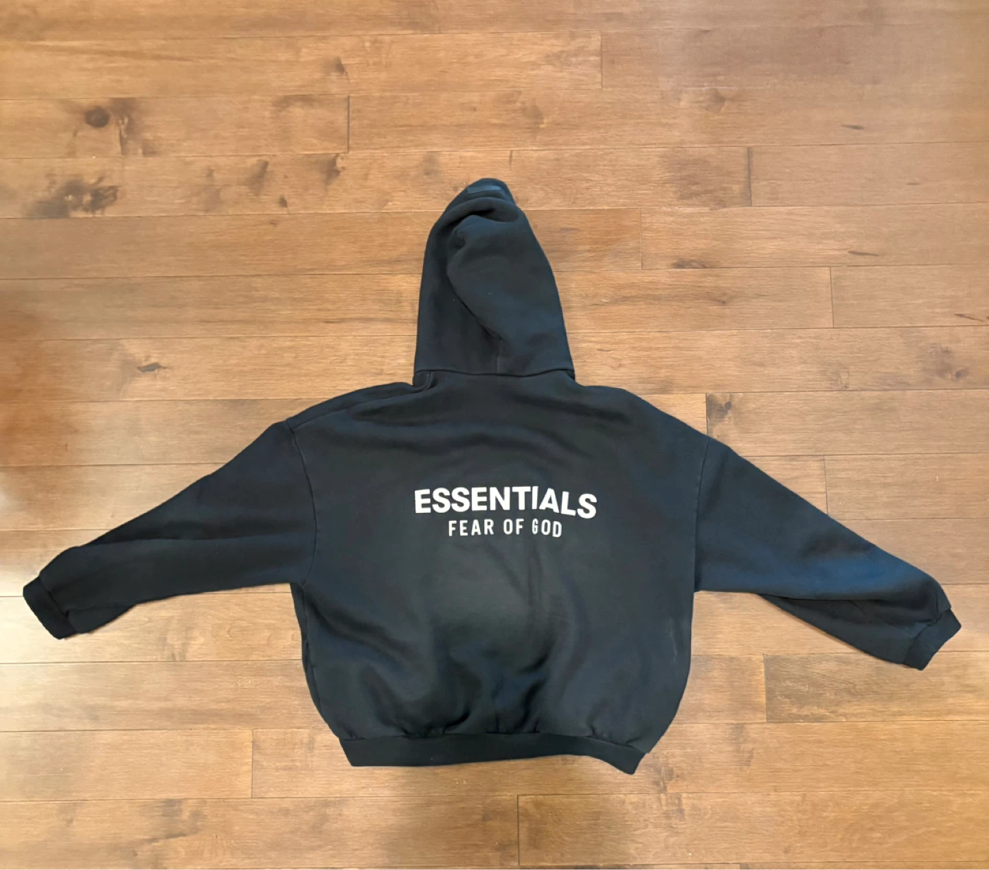 ESSENTIALS Fear of God Black Hoodie Size M - photo 2