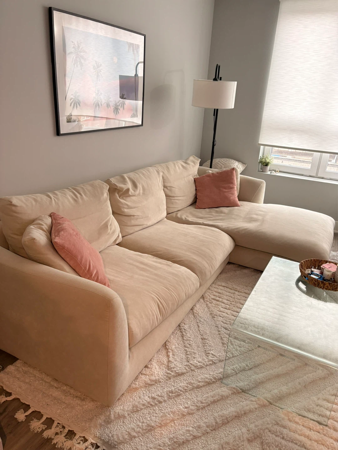 Sectional Sofa - Cream Beige - photo 2