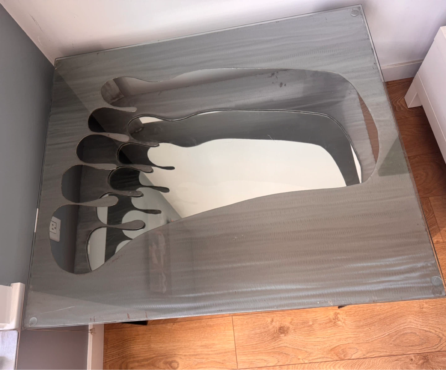 Glass Top Coffee Table with Foot Design - photo 2