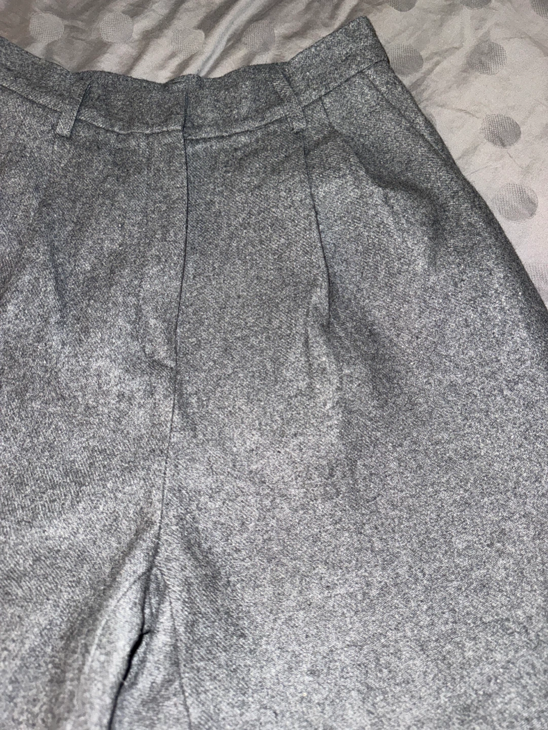 Grey 30% wool Wide Leg Trousers - photo 2