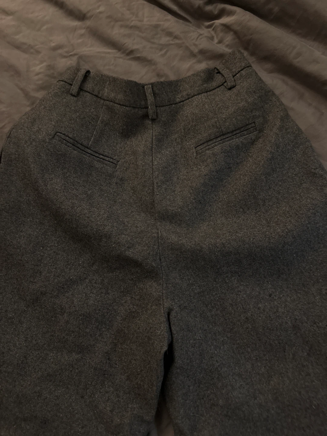 Grey 30% wool Wide Leg Trousers - photo 4